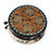 Women's Western Handcrafted Deluxe Floral Tooled Cowhide Dual Jewelry Cosmetic Organizer Travel Case Box 18RSJ