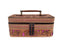 Women's Western Handcrafted Deluxe Floral Tooled Cowhide Dual Jewelry Cosmetic Organizer Travel Case Box 18RSJ
