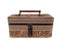 Women's Western Handcrafted Deluxe Floral Tooled Cowhide Dual Jewelry Cosmetic Organizer Travel Case Box 18RSJ