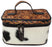 Women's Western Antique Floral Basket Cowhide Tooled Leather Cosmetic Travel Train Bag 18Train