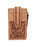 Western Tan Floral Leather Multi Card Organizer Slim Bifold Zipper Coin Wallet 18RSW003