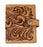 Western Men's Women's Floral Tooled Leather Slim Bifold Credit Card Holder Wallet