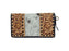 Women's Western Cowhide Floral Tooled Leather Zippered Wallet Clutch 18RSW013
