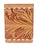 Challenger Western Tri-Fold Wallet – Floral Tooled Leather with Royal Flush Hearts Design, Buckstitch Detail 18RSW134R