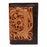 Challenger Western Bi-Fold Wallet – Braided Frontier Antique Floral Tooled Leather with Braided Lacing Accents, Brown Trim 18RSW151B