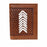 Challenger Western Bi-Fold Wallet – Saddle Weave Arrow Oiled Tan Basket Weave Tooled Leather with Rawhide Arrow Accents Bi-Fold