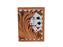 Challenger Western Bi-Fold Wallet – Stacked Aces Floral Tooled Leather with Hand Painted Card Design 18RSW168B