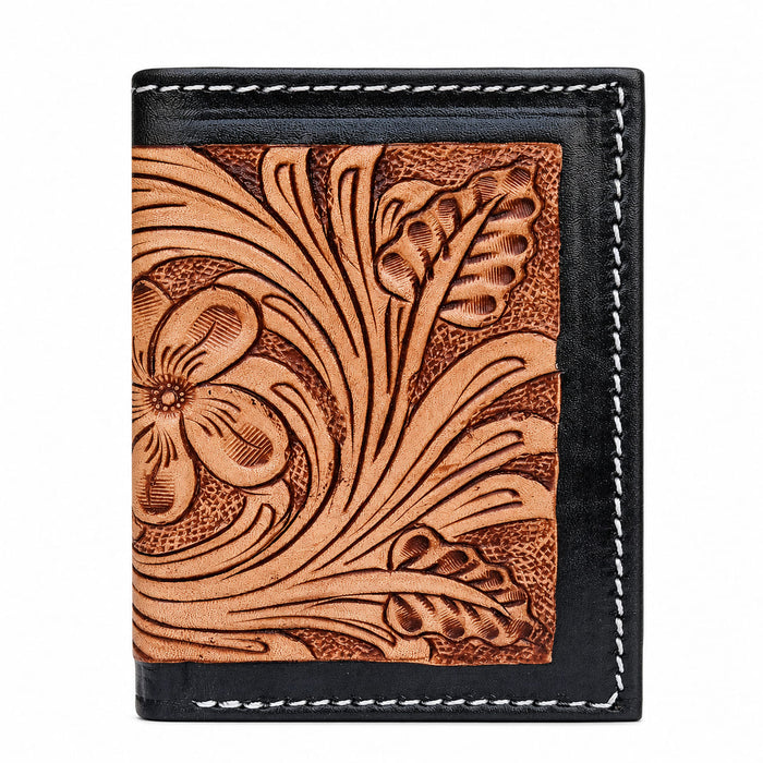 Men's Western Tooled Leather Tri-Fold Wallet 18RSW-TrifoldTooled