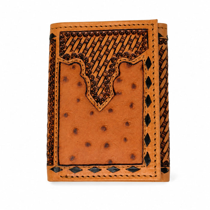 Men's Western Tooled Leather Tri-Fold Wallet 18RSW-TrifoldTooled