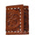 Men's Western Floral Tooled Buckstitch Handcrafted Leather Tri-Fold Wallet 18RSW50T