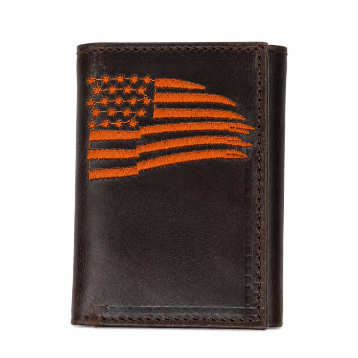 Men's Western Tooled Leather Tri-Fold Wallet 18RSW-TrifoldTooled