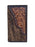 Challenger Rodeo Wallet, Floral Tooled Leather, Hair-On Hide & Stud Accents, 6.5 x 3.5 in, Brindle Brown 18RSW523R