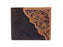 Men's Western Basket Weave Tooled Leather Beaded Bi-Fold Wallet 18RSW-Bifold