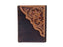 Men's Western Tooled Leather Beaded Floral Tri-Fold Wallet 18RSW-Trifold