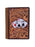 Challenger Lucky Aces Scroll Distressed Leather Money Clip Bi-Fold Wallet Hand Tooled 18RSW552M