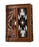 Men's Western Tooled Leather Beaded Floral Tri-Fold Wallet 18RSW-Trifold