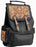 Western Floral Tooled Black Pebbled Leather Backpack Shoulder Book Bag 18RTB03BK