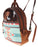 Western Handcrafted Cowhide Woven Full-Grain Leather  Backpack 18RTB04