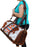 Western Handwoven Cowhide Leather Travel Weekender Carry-On Duffle Bag 18RTD04