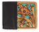 Men's Western Floral Filigree Turquoise Inlay Leather Bi-Fold Wallet 18RTW106B
