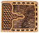 Men's Western Cowhide Basket Weave Tooled Leather Bi-Fold Wallet 18RTW111B
