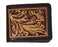 Men's Western Antique Floral Two-Toned Tooled Leather Bi-Fold Wallet 18RTW120B