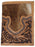 Men's Western Antique Floral Tooled Beaded Leather Tri-Fold Wallet 18RTWTrifold
