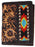 Men's Western Antique Floral Tooled Beaded Leather Tri-Fold Wallet 18RTWTrifold