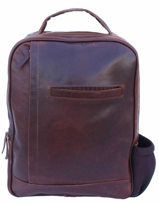 Handcrafted Full-Grain Distressed Pebbled Genuine Leather Vintage Weekender Carry On Travel  Backpack 18SK01