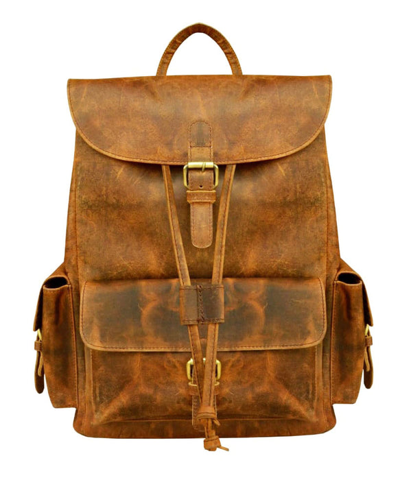 Handcrafted Distressed Leather  Work Travel Backpack 18SKB02