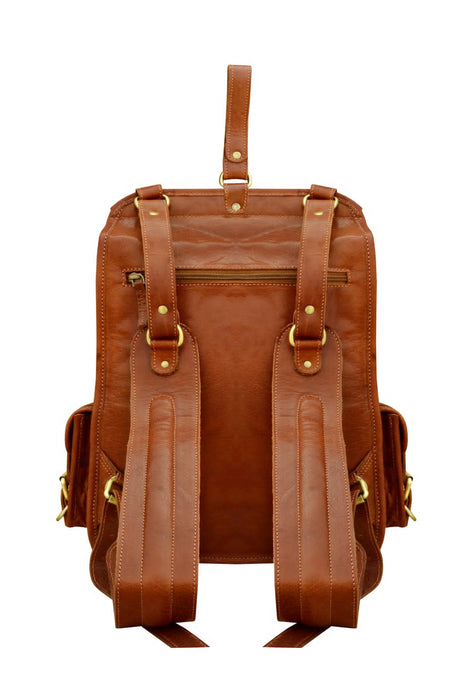Handcrafted Full-Grain Distressed Genuine Leather Vintage Weekender Carry-On Travel  Backpack Work Bookbag 18SK03