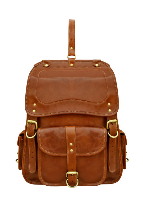 Handcrafted Full-Grain Distressed Genuine Leather Vintage Weekender Carry-On Travel  Backpack Work Bookbag 18SK03
