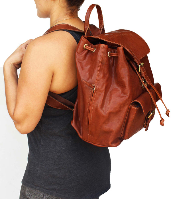 distressed brown leather backpack Handcrafted Distressed Leather Work Travel Backpack 18SKB04