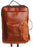 Handcrafted Full-Grain Crushed Tan Leather Travel Utility Bag 18SKB06LB