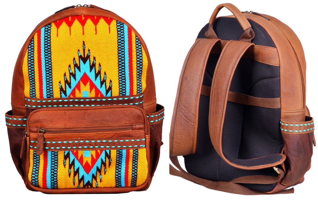 Men Women Western Handwoven Saddle Blanket Distressed Leather Bag for Women 18SKB16Bag