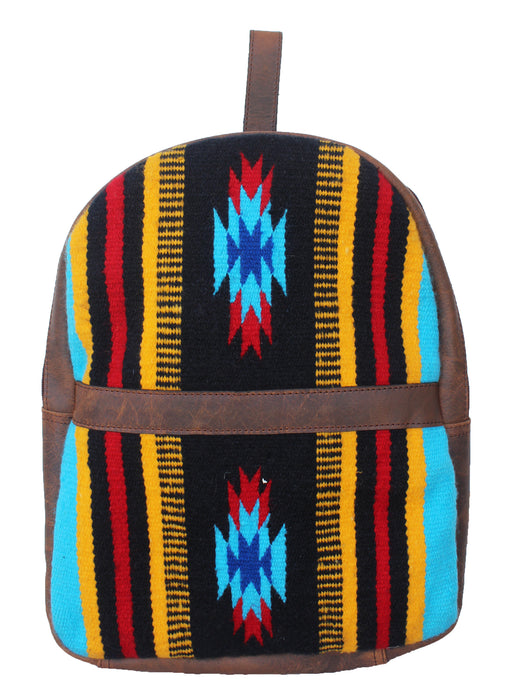 Men Women Western Handwoven Distressed Leather Saddle Blanket Rug Travel Bag 18SKB32