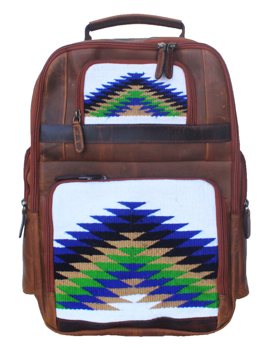 Men Women Western Distressed Leather Handwoven Saddle Bag Inlay Travel Utility Shoulder Bag 18SKB37-40