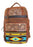Men Women Western Distressed Floral Tooled Leather Handwoven Travel Utility Bag 18WoolTooled
