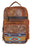Men Women Western Distressed Floral Tooled Leather Handwoven Travel Utility Bag 18WoolTooled