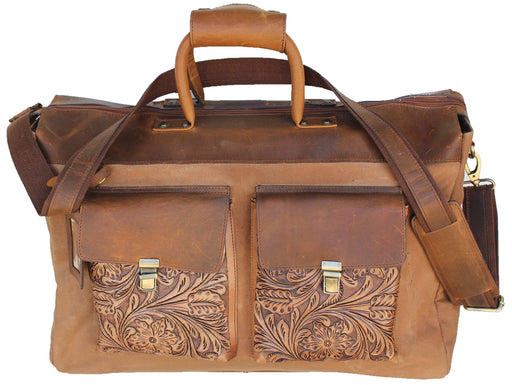 Challenger Sturdy Canvas Leather Duffle Bag – Handcrafted Travel, Gym, and Weekend Bag with Full-Grain Leather Accents & Reinforced Bottom