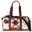 Western Cowhide Leather Woven Travel Weekender Carry-On Duffle Bag 18SKD Hairon