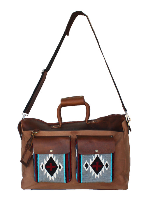 Western Canvas Leather Woven Carry-On Travel Weekender Duffle Gym Bag 18SKD Canvas