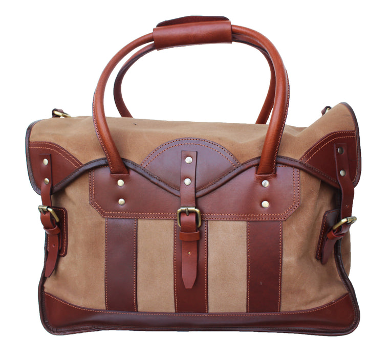 Western Canvas Leather Woven Carry-On Travel Weekender Duffle Gym Bag 18SKD Canvas