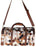 Western Cowhide Diamond Patch Brown Leather Travel Weekender Duffle Bag 18SKD29