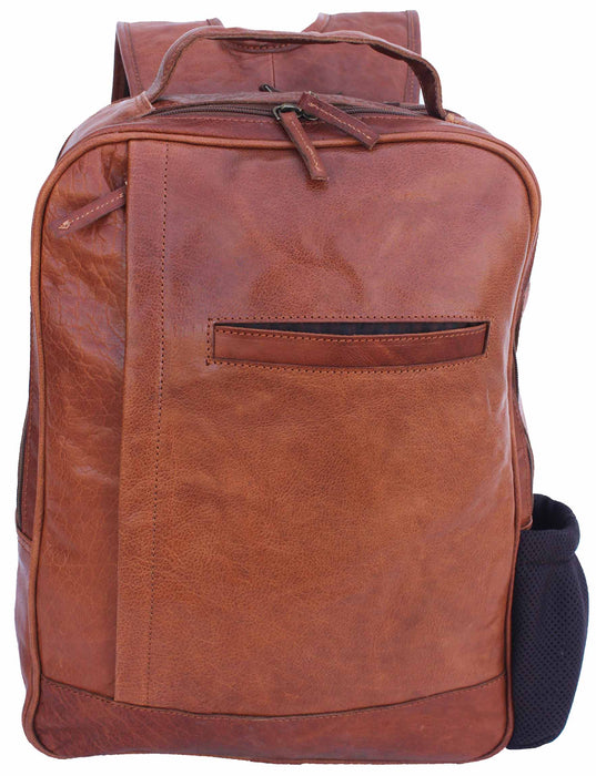 Handcrafted Full-Grain Distressed Pebbled Genuine Leather Vintage Weekender Carry On Travel  Backpack 18SK01