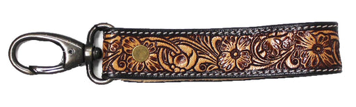 Horse Western Tooled Handcrafted Leather Lanyard Strap Keychain Key Fob Wristlet 19FK