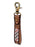 Challenger Leather Key Fob Western Basketweave Stacked Aces Brass Clip 19RS02