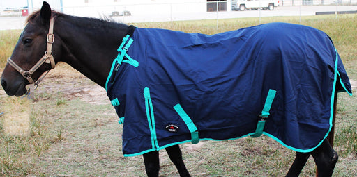 1000D Horse Summer SHEET Coat Navy Turquoise 224