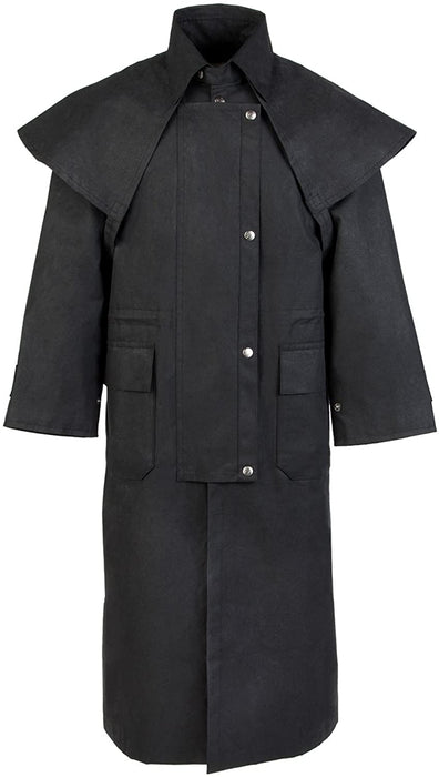 MENS OIL CLOTH OILSKIN WESTERN AUSTRALIAN DROVER WATERPROOF DUSTER COAT JACKET 23101