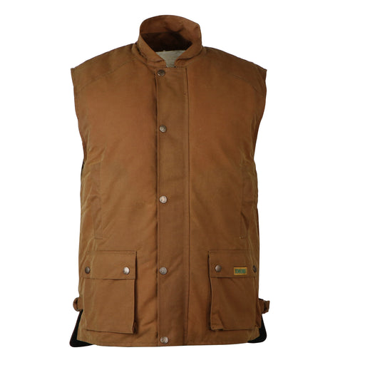 Mens Western Heavyweight Australian Oilskin Fur Lined Vest 23104